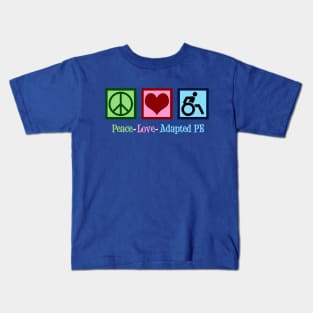 Peace Love Adapted P.E. Kids T-Shirt